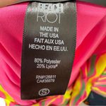 Beach Riot  Pink Yellow Green Print One Piece Swimsuit Womens S Vacation Twist Photo 4