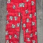 Hue  Pajama Pants Medium Red Dog Cat‎ Fleece Soft Photo 0