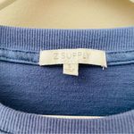 Z Supply  Leopard Print Pullover Sweater Blue/Purple Sz Small Photo 3