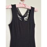 Forever 21 Vintage Y2K  Small Black Strappy Back Butterfly Cutout Mini Dress Photo 2