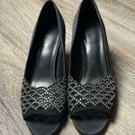 Laura Scott Karlotta Peep-toe Rhinestone Heels Size 8 Medium Photo 2