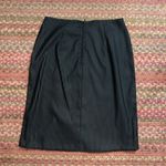 90s VTG CALIFORNIA CONCEPTS BLACK PINSTRIPE PENCIL SKIRT FRONT SLIT Photo 3