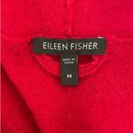 Eileen Fisher Women Cardigan Wrap M Red Long Line Merino Wool Classic Office Photo 1