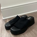 Steve Madden Platform Sandals Black Espadrille Photo 3