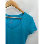 Victoria's Secret  Shirt Women MEDIUM Blue Short Sleeve Cotton Lingerie Sleep Photo 3