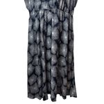 Nordstrom Rack  Button Front Shirt Dress Navy Floral Linen Blend Summer L Photo 3