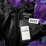 City Chic New! Hydrangea Fit & Flare Dress - black purple, women plus size 16 Photo 14