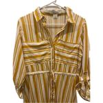 NWOT striped yellow casual shirt dress Photo 1