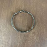 Boutique Dainty Silver Tone LOVE Cursive Bangle Bracelet Minimalist Romantic Boho NWOT Photo 11