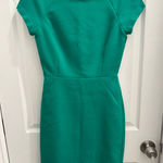 J.Crew  Emerald Green Cap Sleeve Sheath Dress Size 00 Career Work Party Photo 0