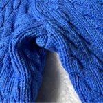 J.Crew  Blue Diagonal Cable Knit Cotton Sweater Photo 11
