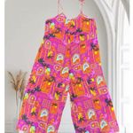 Old Navy NEW Womens XL Pink Tropical Wide-Leg Summer Jumpsuit fresh comfort Photo 2