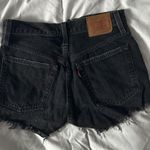 Levi's  Black Distressed Jean Shorts Photo 1