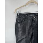 Gap VTG  100% Leather Bootcut Pants Women 1 Black Moto Western Y2K 2000s Retro Photo 6