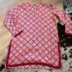 Roberta Roller Rabbit ROLLER RABIT Red‎ Patterned Cotton Tunic Top Size Medium Photo 0