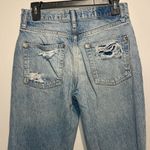 We The Free - Destroyed Distressed Straight-Leg LightWash Raw Hem Jeans- Size 25 Photo 5