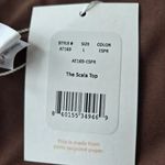 ANDIE NWT Swim The Scala Top Strapless Bandeau V Wire Bikini Top L Espresso Photo 7