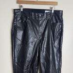 Gap  Pants Womens 32 Black 70s Flare High Rise Faux Leather Retro Boho Style Photo 3