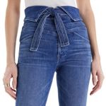 MOTHER The Triple Stack Looker High Rise Denim Blue Jeans Tie Waist, 29 Photo 3