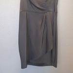 Banana Republic  olive green satin strapless formal dress Photo 2