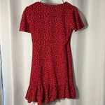Relipop  Women’s Wrap with Ruffle Hem Mini Red with white polka dot Dress Photo 2
