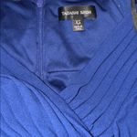 Tadashi Shoji NEW  CARGILL pleated Crepe Trumpet draped Blue gown sz XS Photo 6