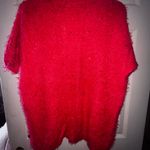 Vertigo Paris Vertigo Women's Bright Red Pink Short Sleeve Cardigan Fuzzy Size Medium Photo 2