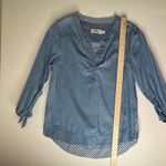 Vineyard Vines  Chambray Popover Blouse XXS Blue Tie Cuff Coastal‎ Cowgirl Preppy Photo 5