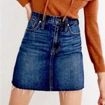 Madewell  Raw Hem Jeans Mini Skirt Size 27 Photo 0