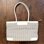 FALOR white/beige basketweave leather bag, made in Italy Photo 3