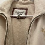 Abercrombie & Fitch cream sherpa long sleeves cotton jacket comfy large Photo 8