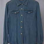 Vintage Westbound 100% cotton women's‎ button down sz L 90's western rodeo Blue Size L Photo 1