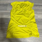 Athleta Intrepid Scrunched Sides Zipper Neon Yellow Workout Shirt; XS Women’s Photo 8