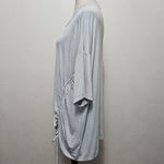 Wrangler Wrancher Light Blue Slub Jersey Riched Knit Top Size XL Photo 1