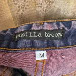 Vanilla Breeze Dip Dye Pink Blue Raw Hem Cut Off Jean Shorts XS Blue Photo 2