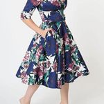 Unique Vintage  Delores Floral Design Dress Size XS / 2 Photo 6