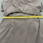Athleta  Womens Brown Utility Dress Sz M Short Sleeve Zip Front Drawstring Waist Photo 7