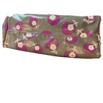 Juicy Couture  Tote Vinyl Gray Purple White Flowers Bag Leather Trim Photo 11