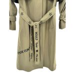 Moussy Trench Coat Military Line Sash Belt Green Embroidered Streetwear Gorpcore Size M Photo 1