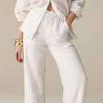 J.Crew Bestseller Petite Soleil pant in linen White Size MP BX750 Medium Photo 0