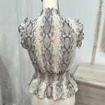 Japna  Snakeskin Peplum Top size Small Photo 3