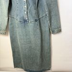 Newport News JEANOLOGY Collection Y2K Jean Yoked Dress Western Rodeo Sz 12 Blue Photo 4