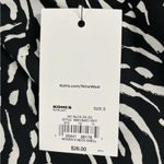 Nine West  Tank Top Size Small Animal Zebra Print Black White Lined New Photo 5