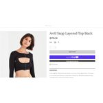 For Love & Lemons For Love & Lemon Avril Snap Layered Top Black Chic XS Dark Casual Summer Photo 2