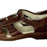 Propet Heather Fisherman Sandals Brown Leather Embroidery Grandmacore Sz 7 1/2 Photo 1