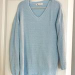 Impeccable Pig Light Blue Fuzzy Oversized Sweater  Photo 0