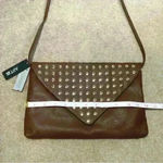 Apt. 9  NWT Marissa Clutch Brown Studded Envelope Crossbody Purse Photo 6