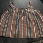 Evereve  Brown and Gray Striped Tank Top Photo 0
