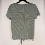 Ann Taylor Black and white stripe  tie front soft dress shirt Photo 2