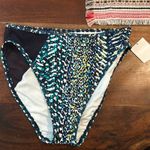 Vince Camuto Abstract Animal Print High-Leg Mesh Swim Bikini Bottoms NWT Size XS Photo 2